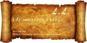 Löwentritt Lili névjegykártya